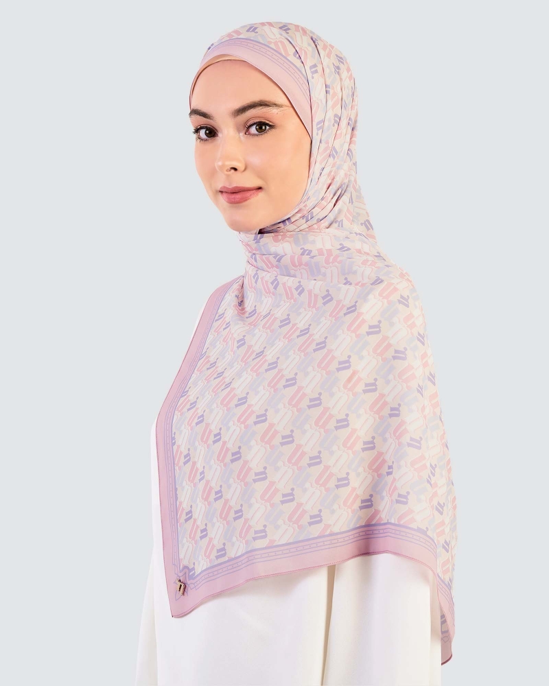 Image of PUZZLE SHAWL - CANDY FLOSS
