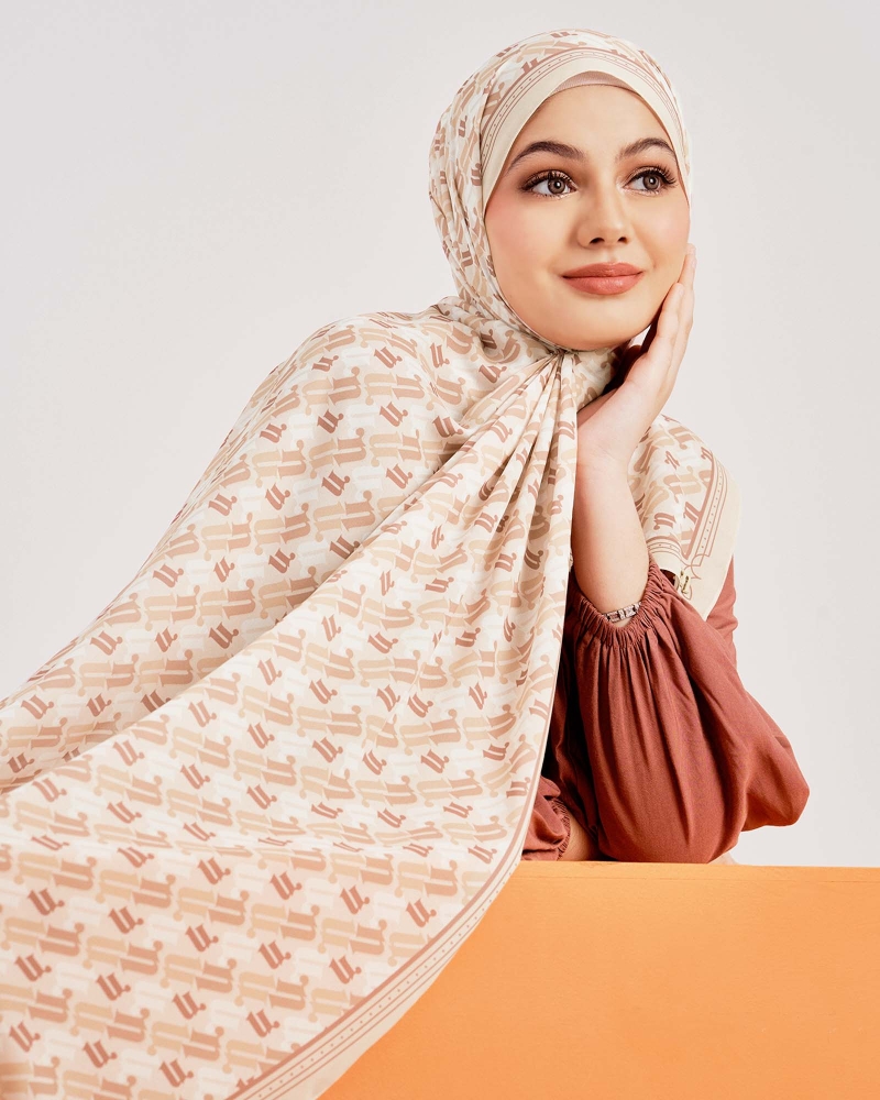 PUZZLE SHAWL - LATTE
