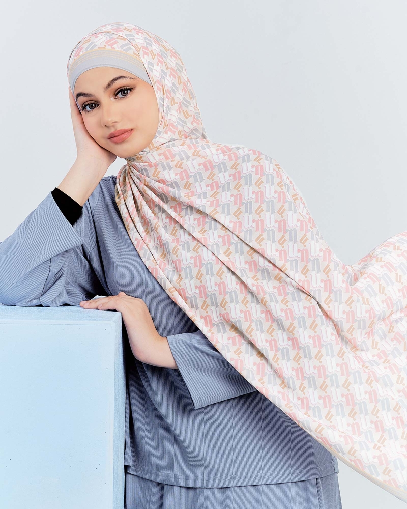 PUZZLE SHAWL - PEWTER