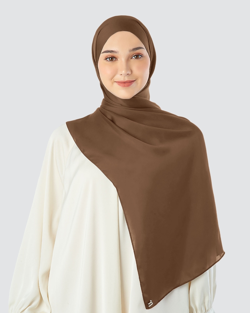 Image of SATIN SHAWL - BROWNIE
