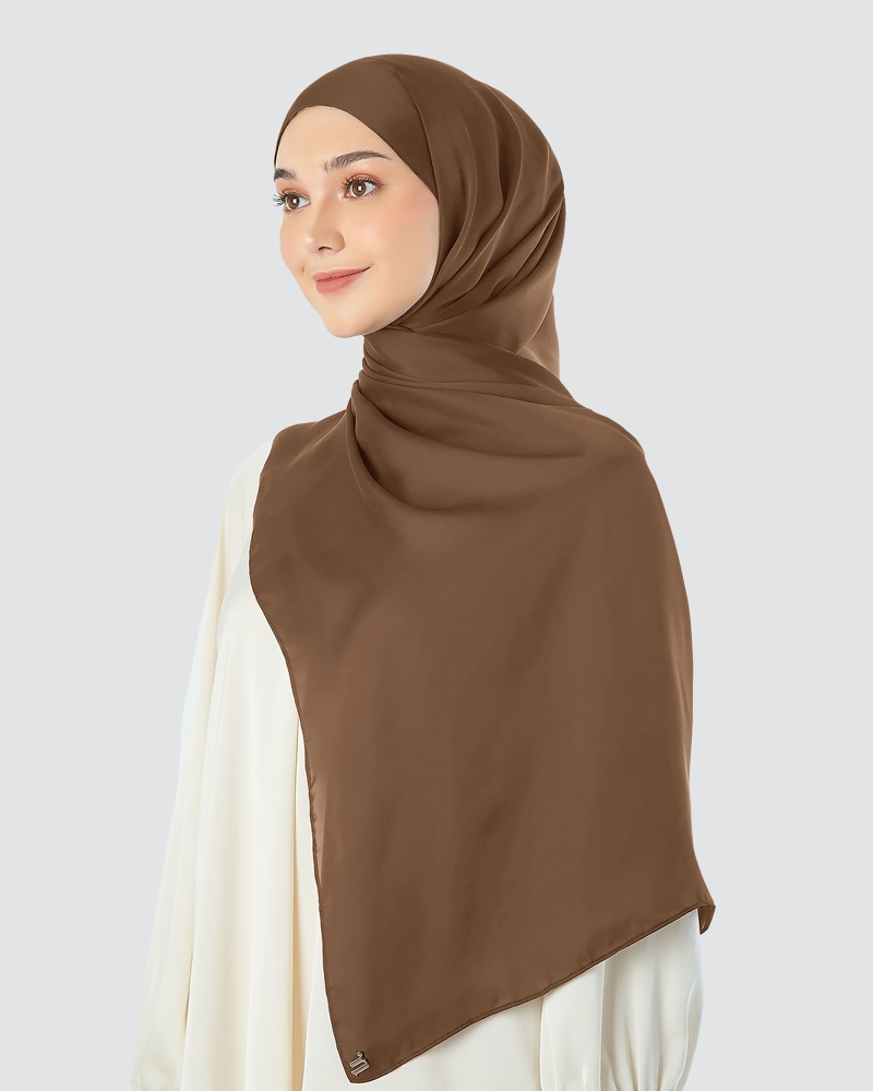 Image of SATIN SHAWL - BROWNIE