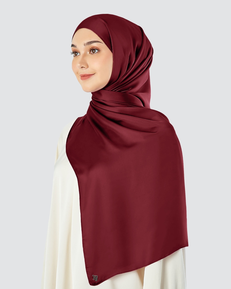 Image of SATIN SHAWL - RHUBARB