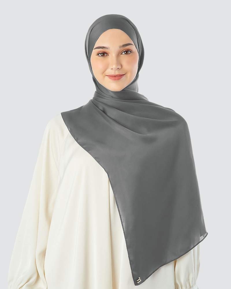 Image of SATIN SHAWL - SHARKSKIN