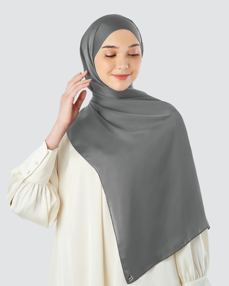 Image of SATIN SHAWL - SHARKSKIN