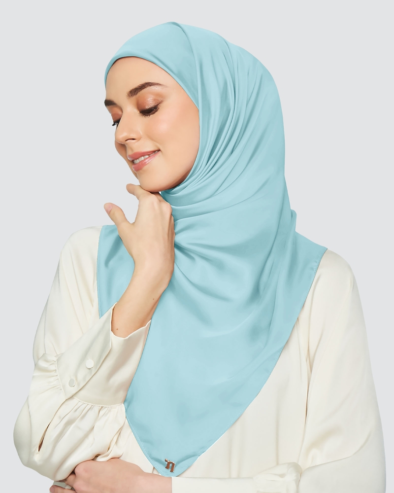 Image of SATIN SQUARE - COOL BLUE