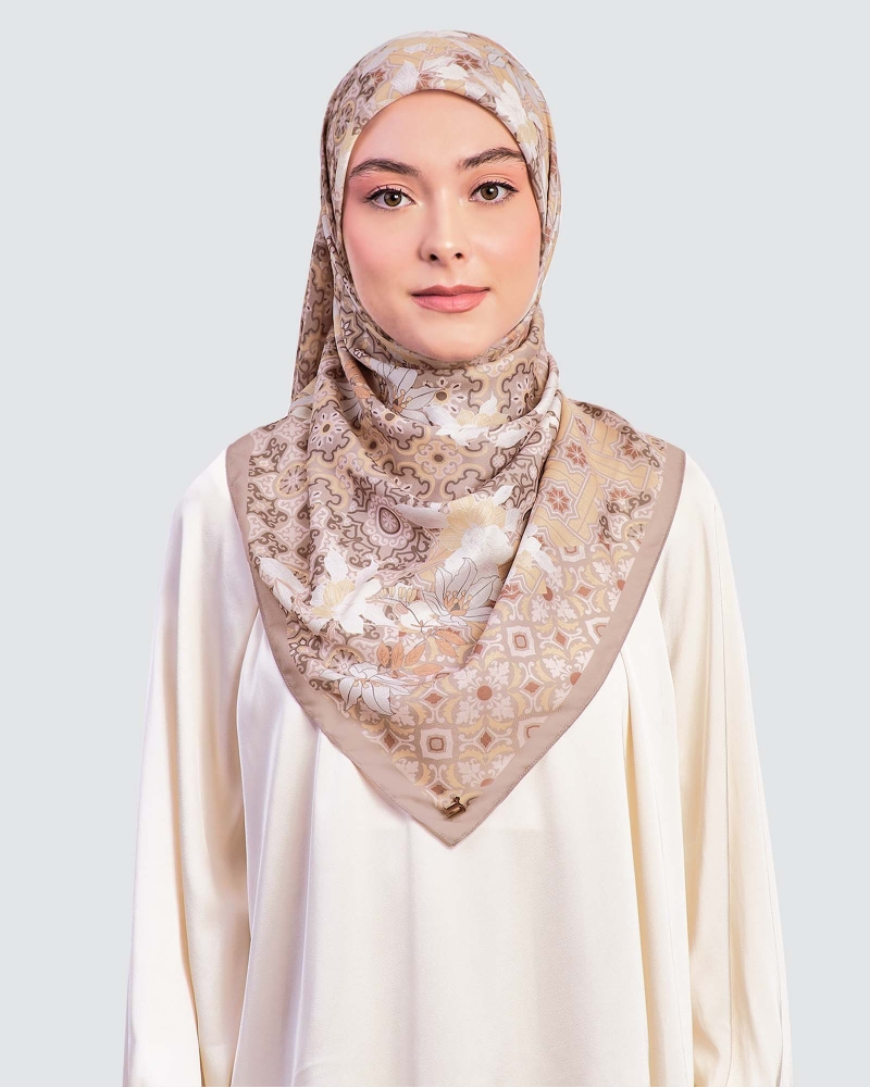 Image of SENI COTTON VOILE SQUARE - CITRA