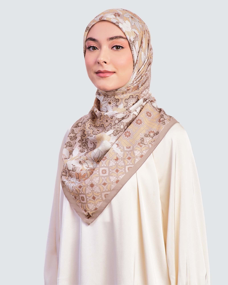 Image of SENI COTTON VOILE SQUARE - CITRA