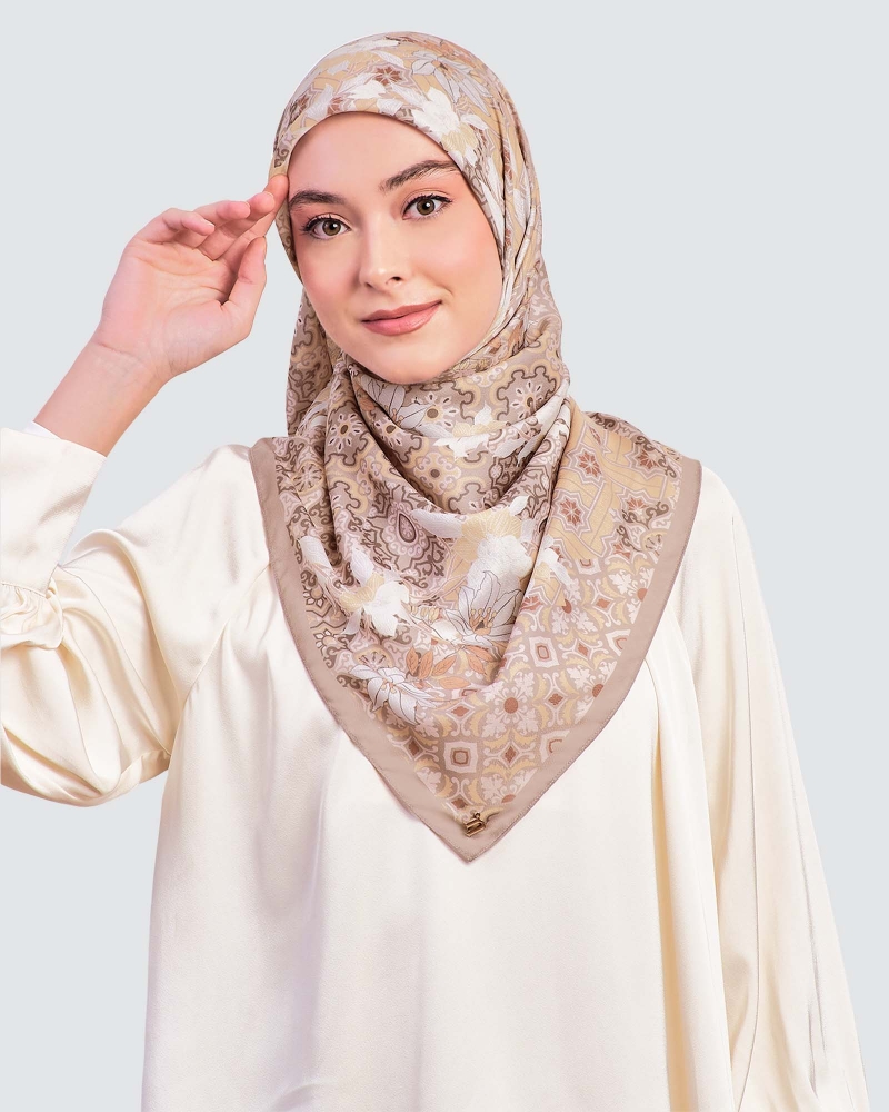 Image of SENI COTTON VOILE SQUARE - CITRA