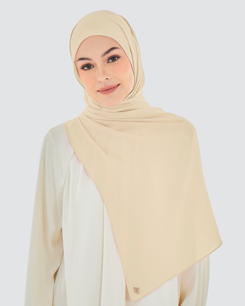 Image of RANIA TEXTURED RAYON SHAWL - SAND