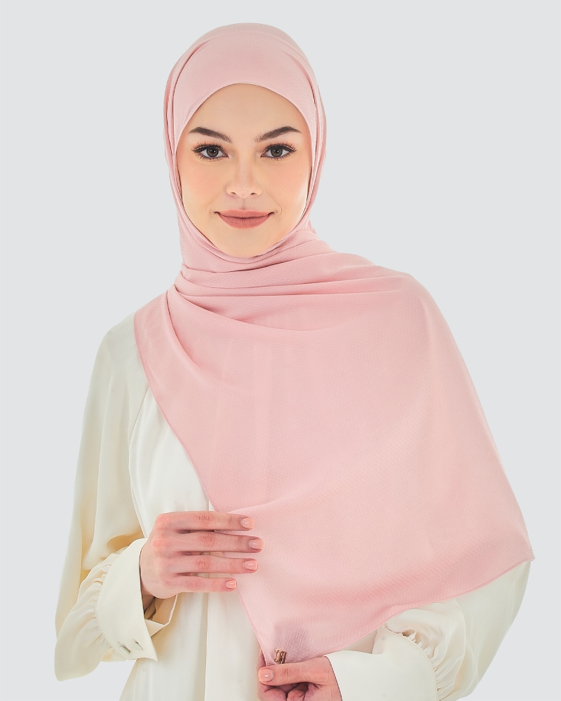Image of RANIA TEXTURED RAYON SHAWL - PINK GUAVA