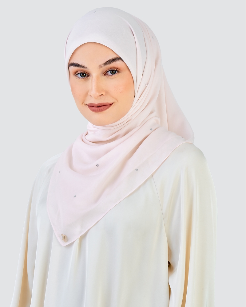 Image of LADY DIANA COTTON VOILE SQUARE - BLOOM