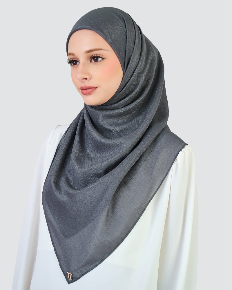 Image of ALAYNA CHIFFON SQUARE - STORM