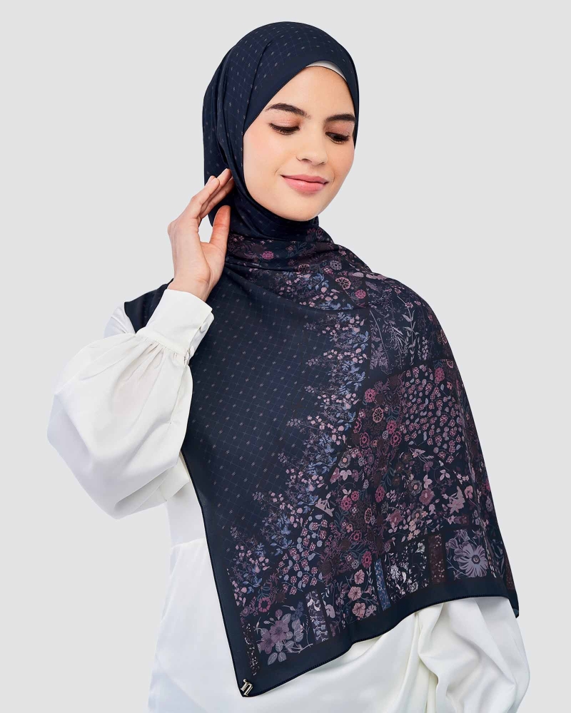 THE GARDEN CHÂTEAU SHAWL - BLEU NUIT