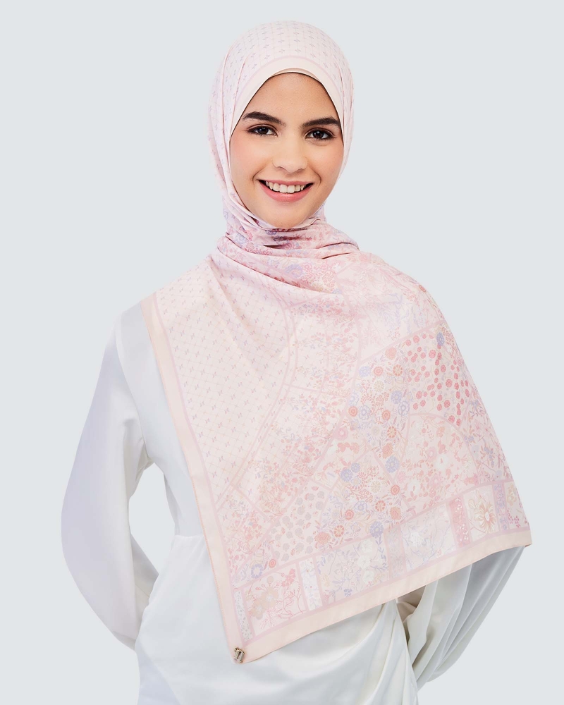 THE GARDEN CHÂTEAU SHAWL - MIEL ROSE