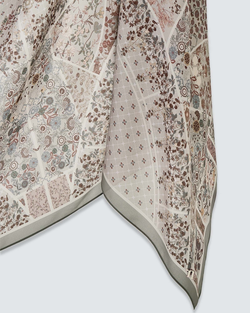 Image of THE GARDEN CHÂTEAU SHAWL - OLIVE