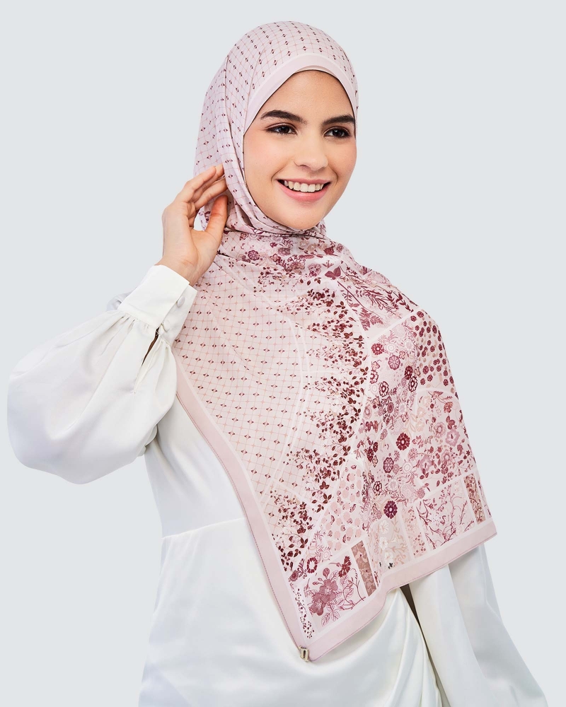 THE GARDEN CHÂTEAU SHAWL - ROUGE BLANC