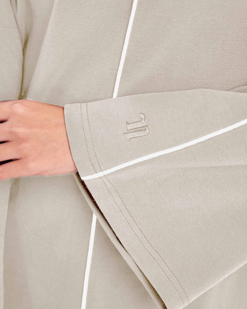 Image of THEA OVERSIZED LINE TOP - LATTE