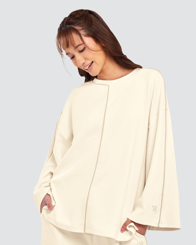 THEA OVERSIZED LINE TOP - OAT