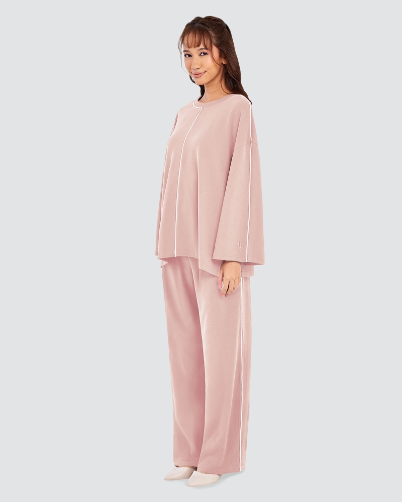 Image of THEA OVERSIZED LINE TOP - ROSE