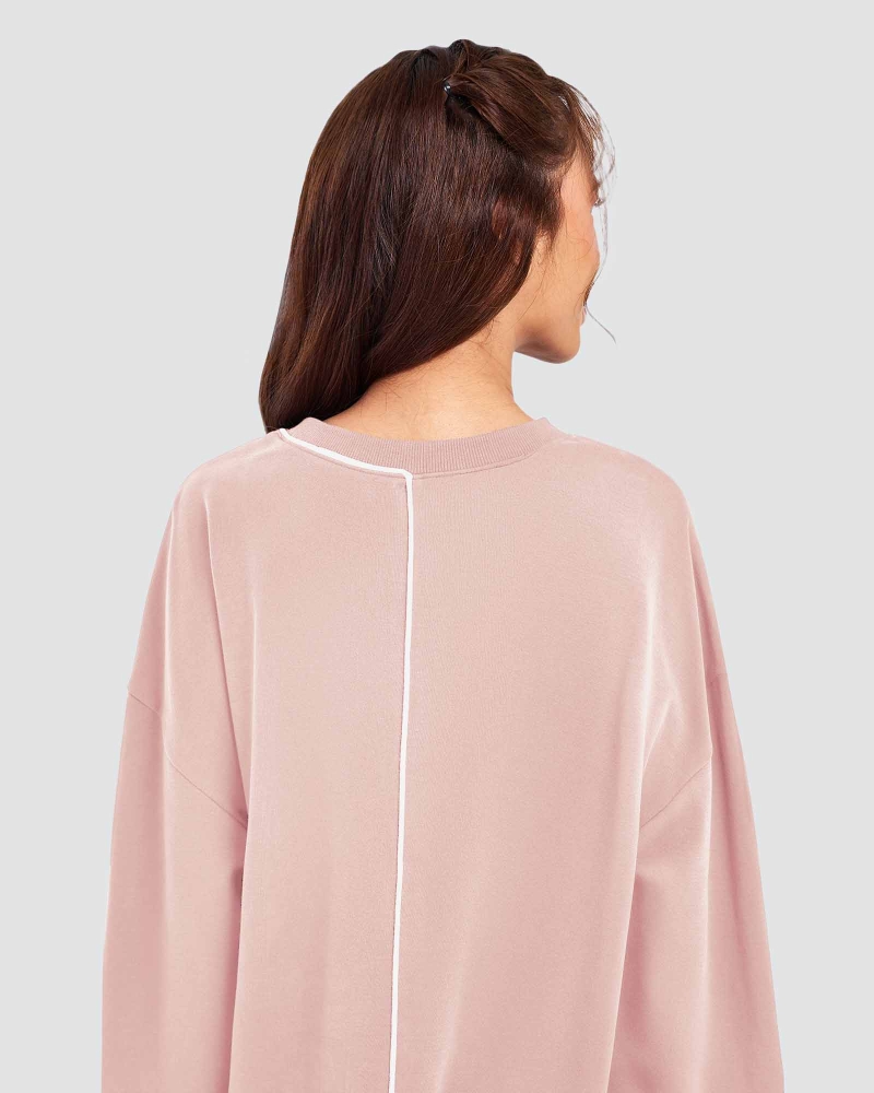 Image of THEA OVERSIZED LINE TOP - ROSE