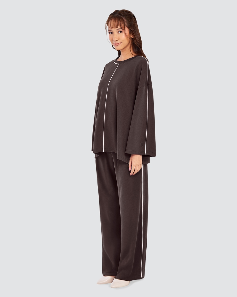 Image of THEA OVERSIZED LINE TOP - SHADOW