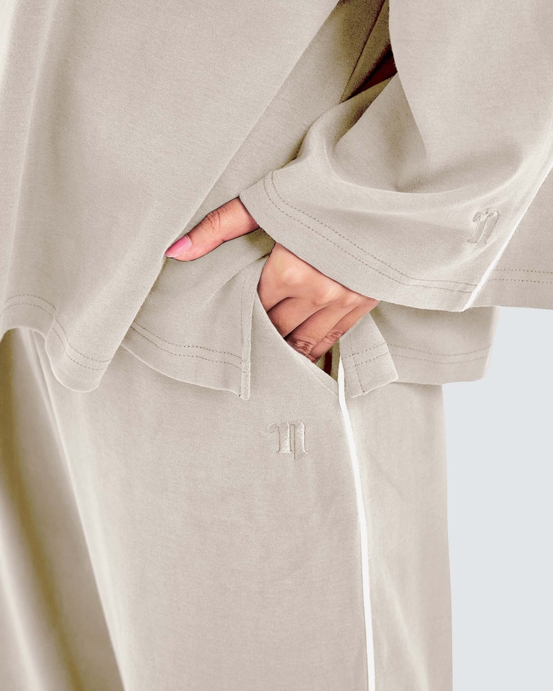 THEA STRAIGHT PANTS - LATTE