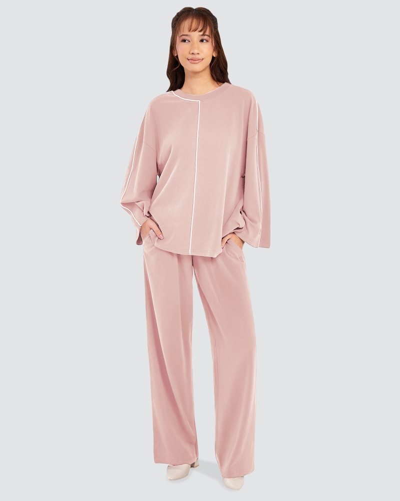 Image of THEA STRAIGHT PANTS - ROSE