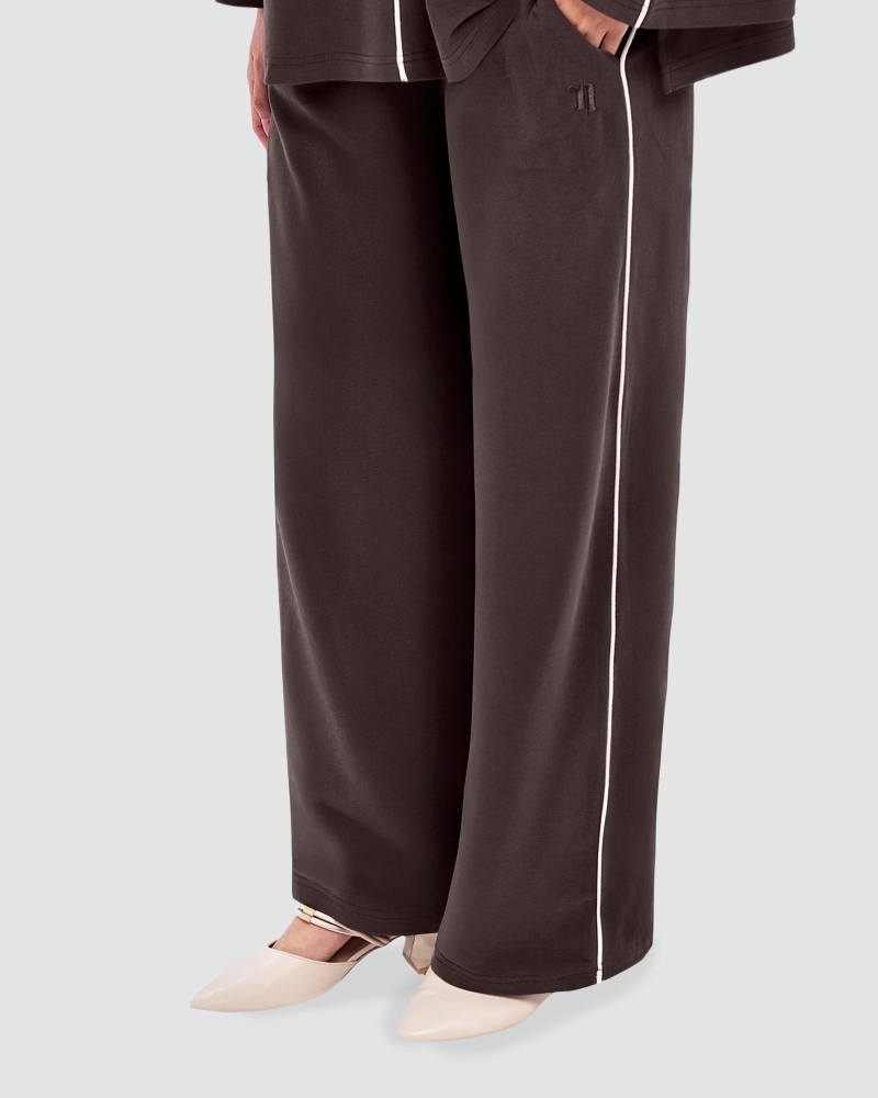 Image of THEA STRAIGHT PANTS - SHADOW