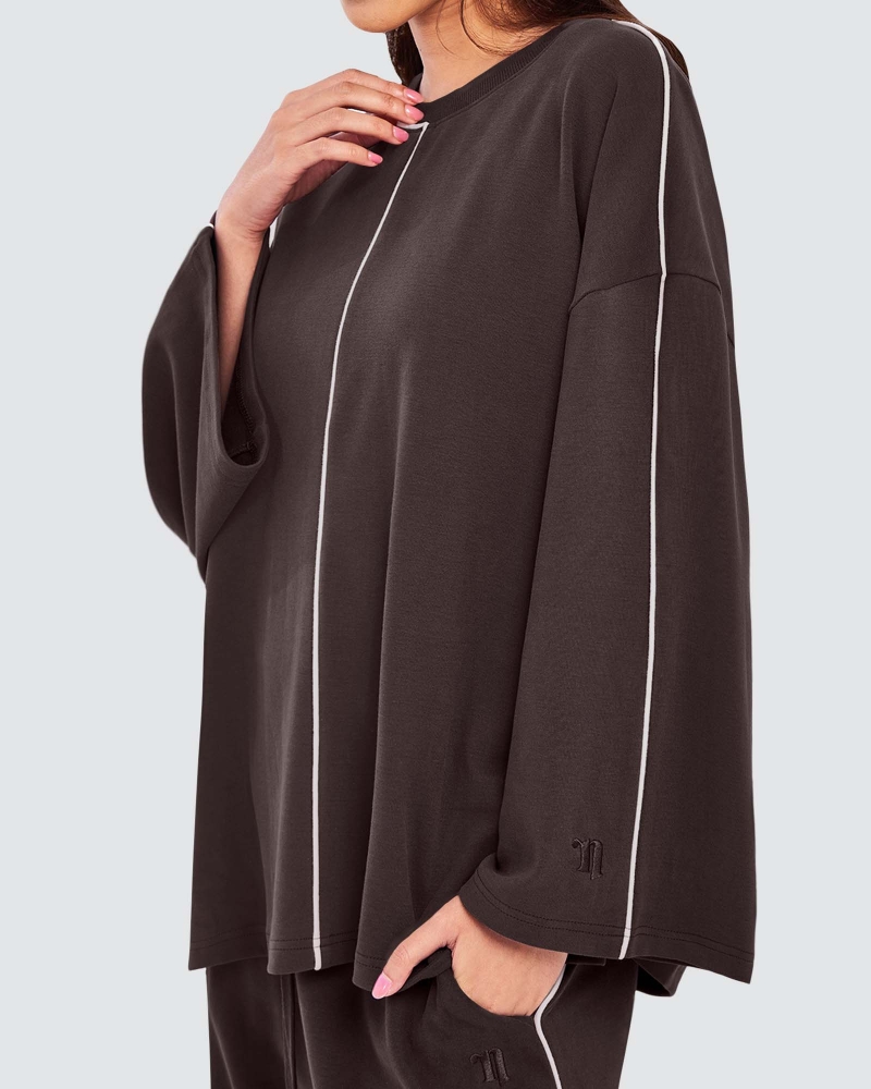 Image of THEA STRAIGHT PANTS - SHADOW