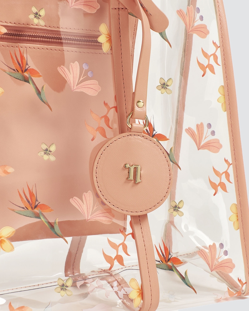 Image of TROPICOLO CLEAR TOTE BAG - APRICOT