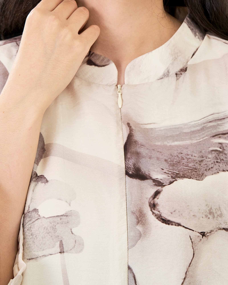 Image of VERA PRINTED KAFTAN - MISTY