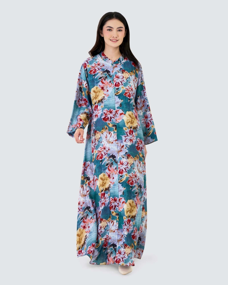 Image of VERA PRINTED KAFTAN - PETAL