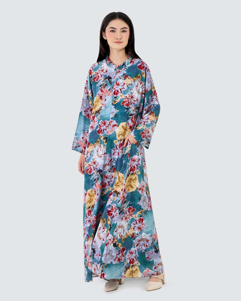 Image of VERA PRINTED KAFTAN - PETAL