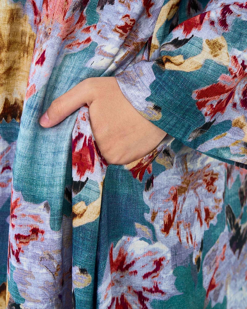 Image of VERA PRINTED KAFTAN - PETAL
