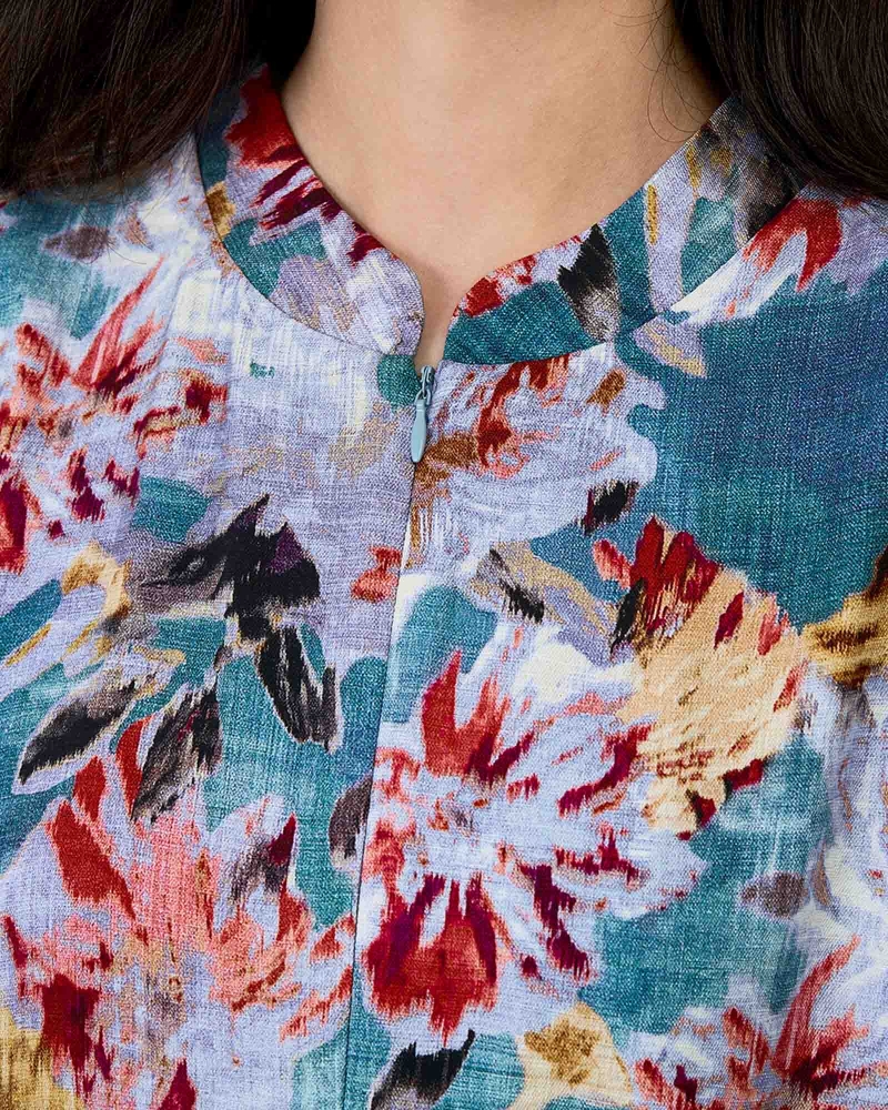 Image of VERA PRINTED KAFTAN - PETAL