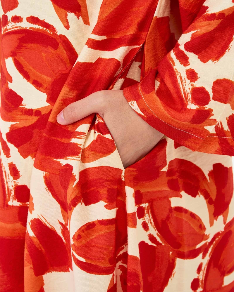 Image of VERA PRINTED KAFTAN - SPICE