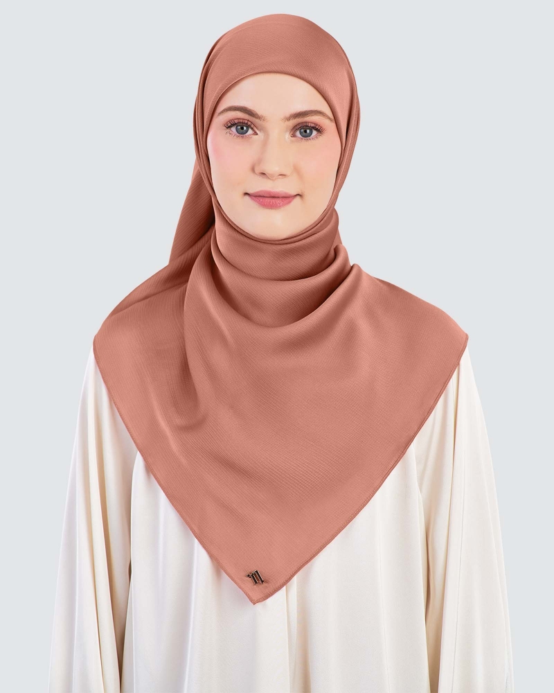 Image of WAFFLE CHIFFON SQUARE - POMELO