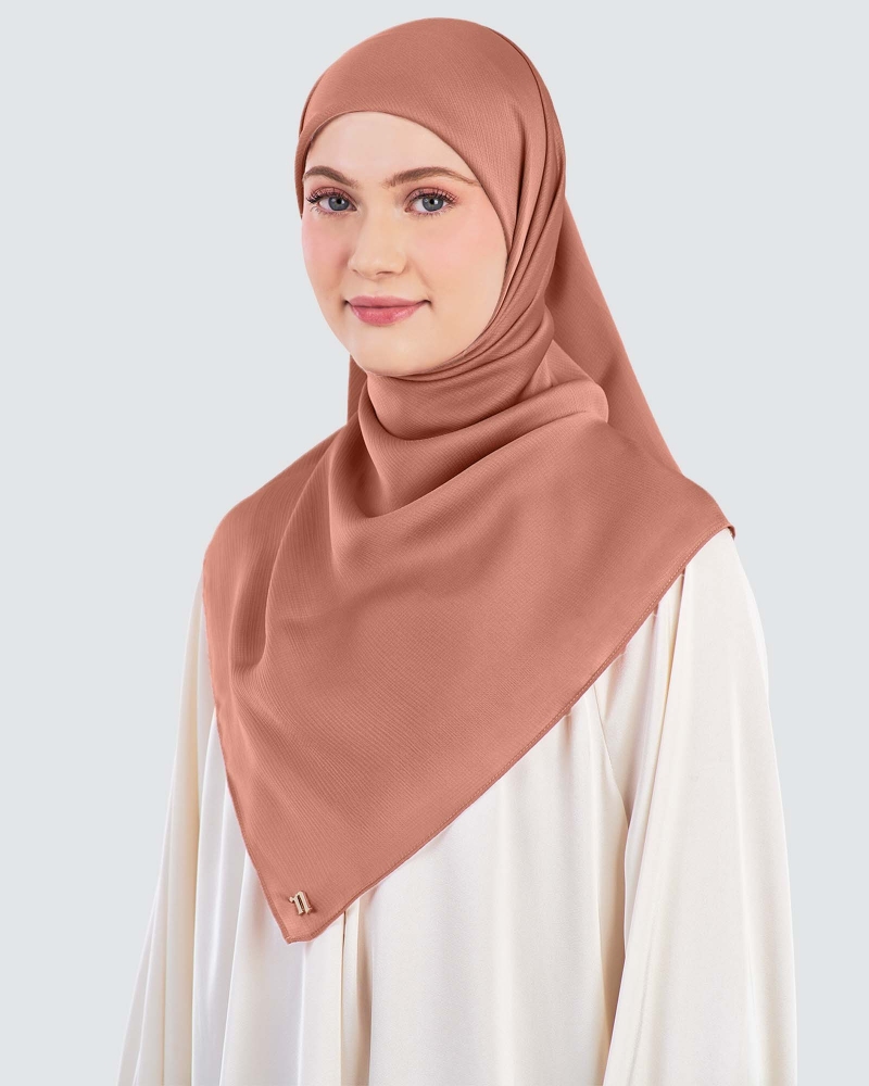 Image of WAFFLE CHIFFON SQUARE - POMELO