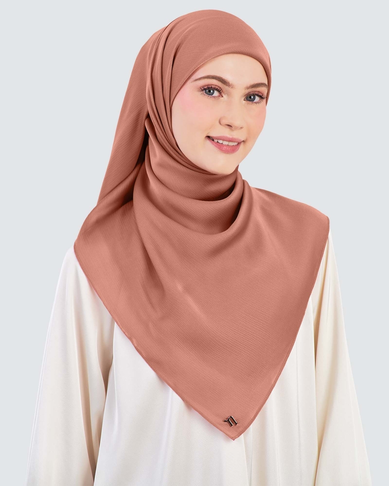 Image of WAFFLE CHIFFON SQUARE - POMELO