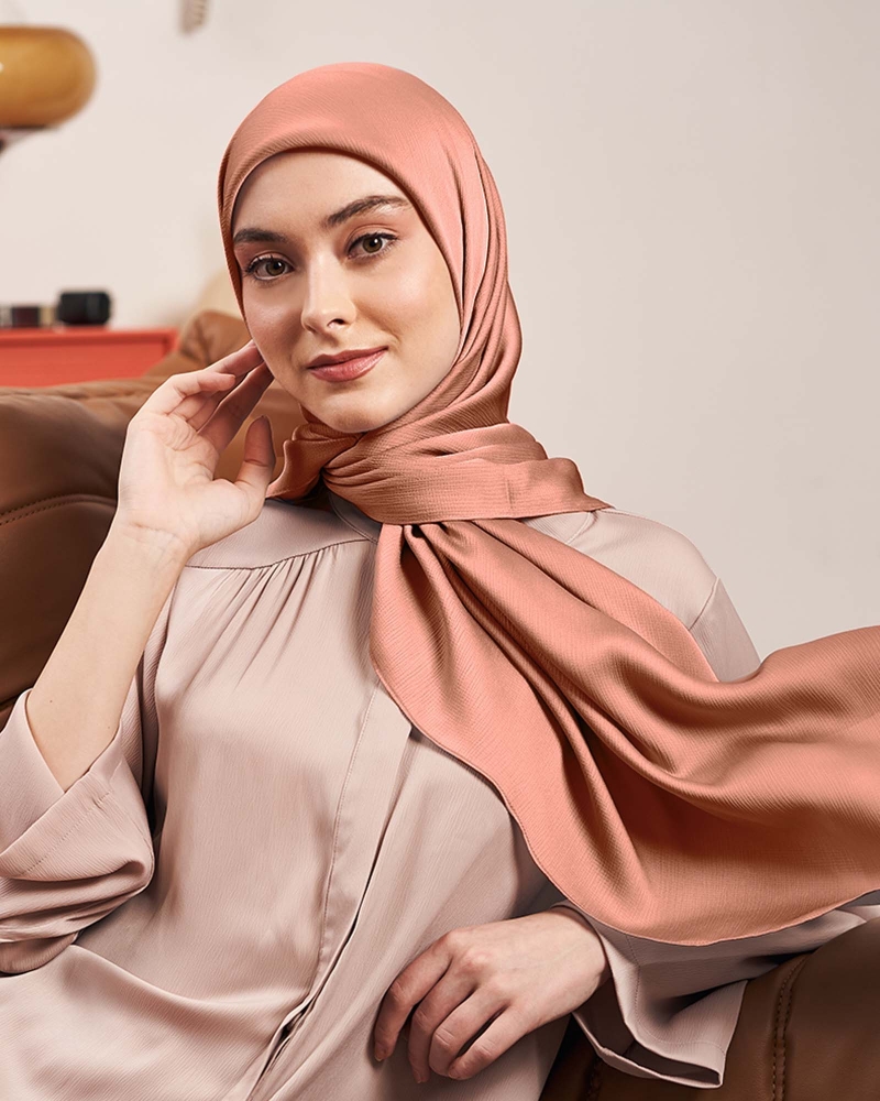 WAFFLE CHIFFON SQUARE - POMELO