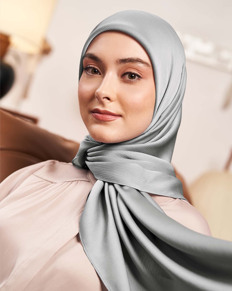 Image of WAFFLE CHIFFON SQUARE - SURF