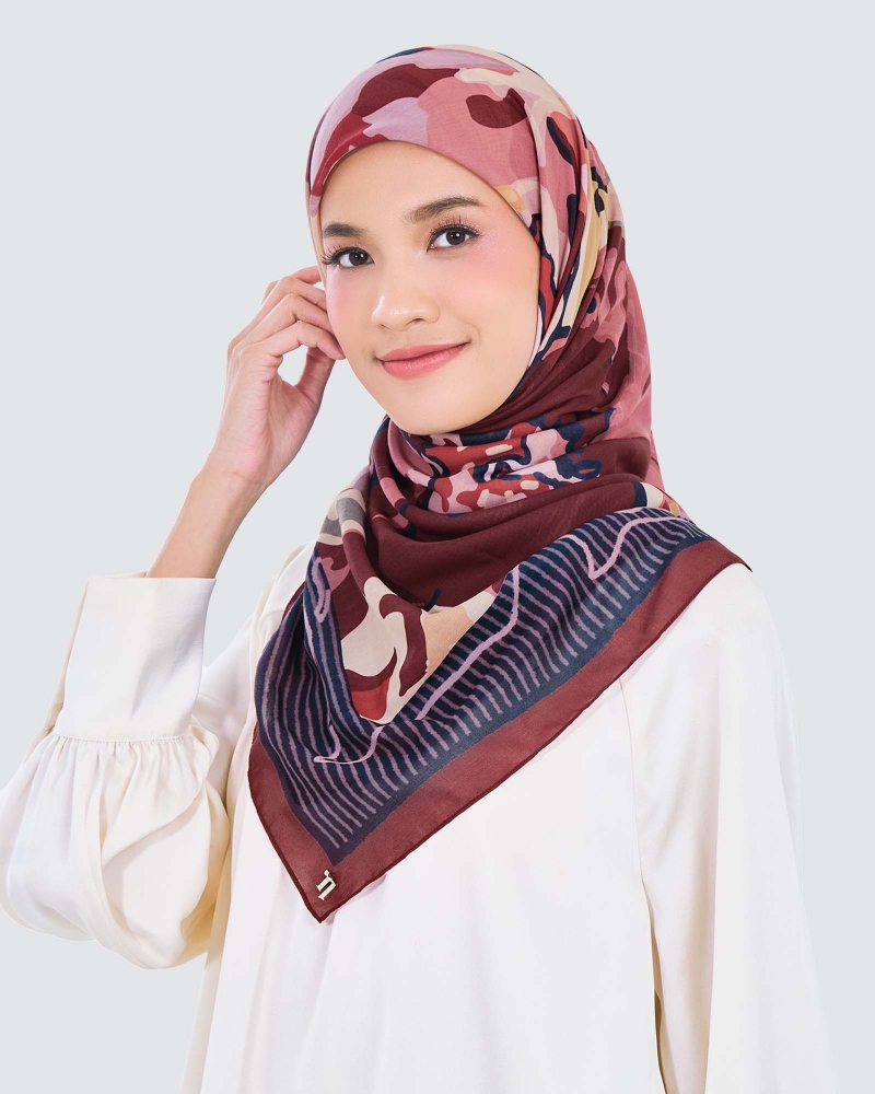 Image of WATERCOLOUR COTTON VOILE SQUARE