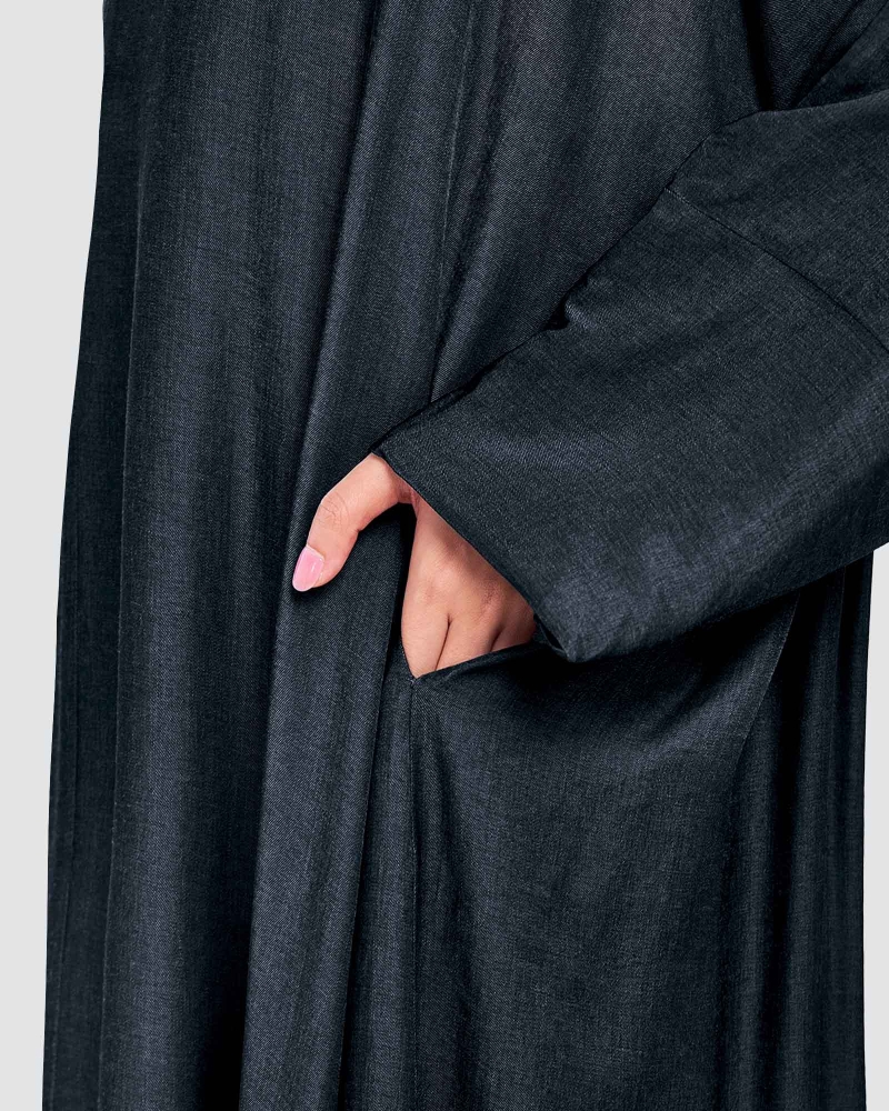 Image of X-PRESS OVERSIZED DRESS - DARK DENIM