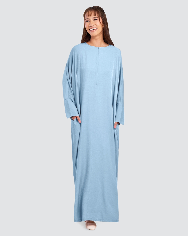 Image of X-PRESS OVERSIZED DRESS - LIGHT BLUE