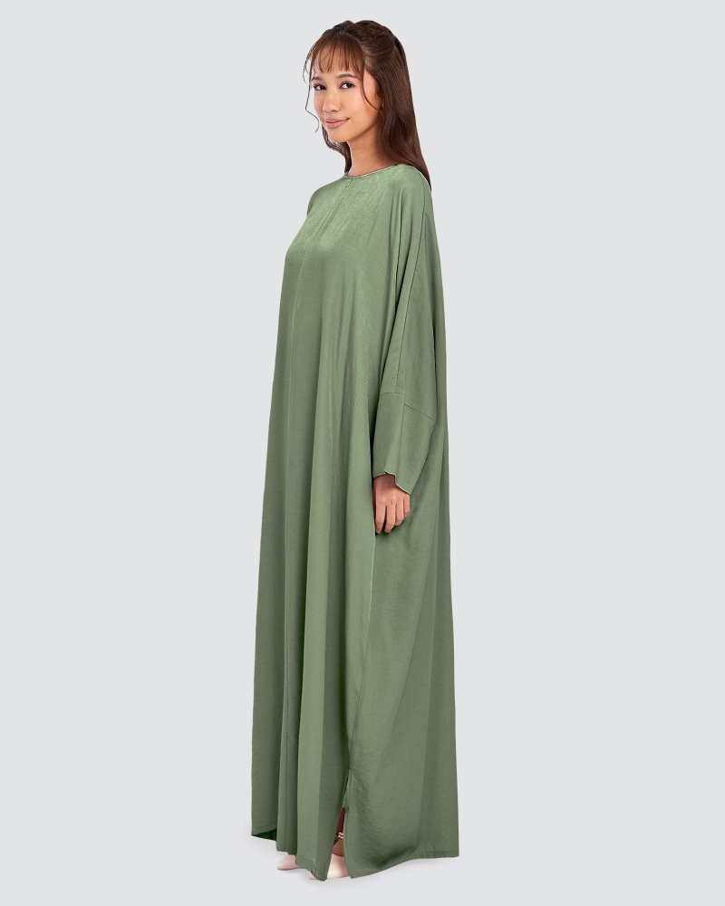Image of X-PRESS OVERSIZED DRESS - OLIVE
