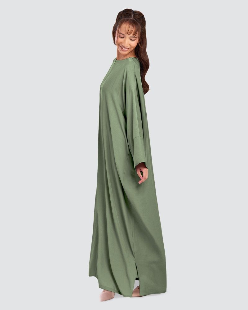 Image of X-PRESS OVERSIZED DRESS - OLIVE