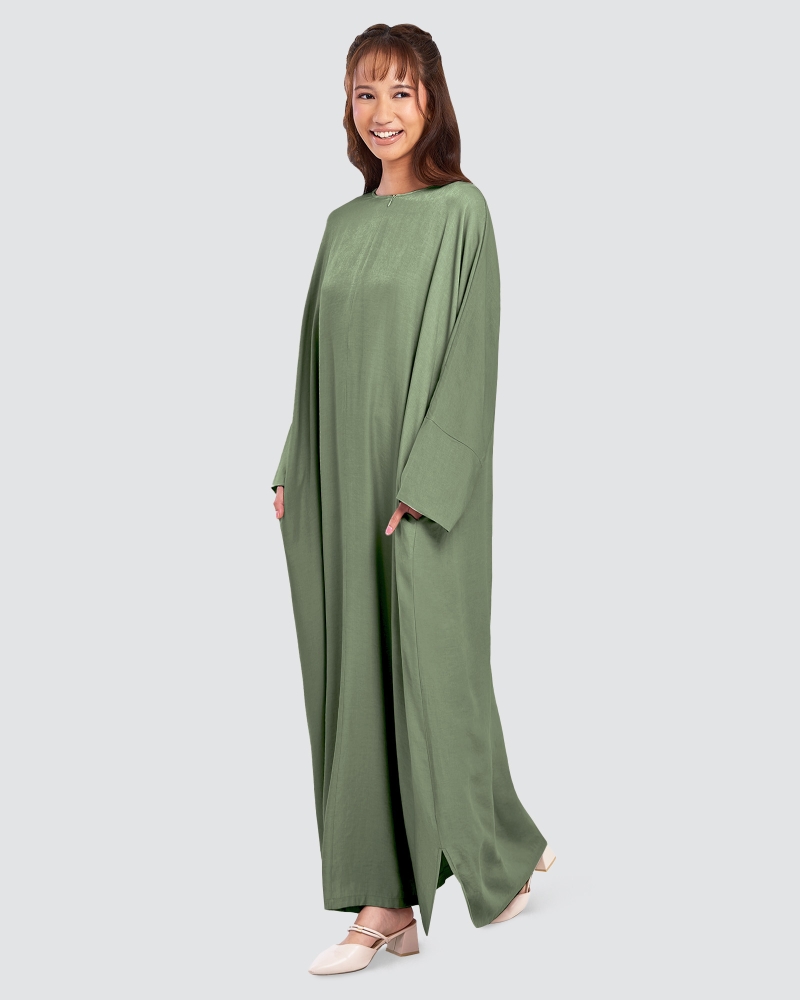 Image of X-PRESS OVERSIZED DRESS - OLIVE