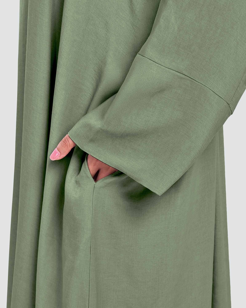 Image of X-PRESS OVERSIZED DRESS - OLIVE