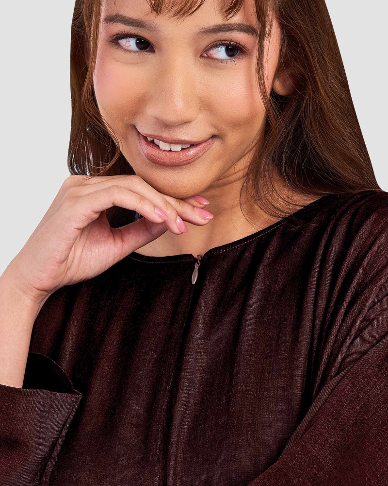 Image of X-PRESS OVERSIZED DRESS - SUN DRIED