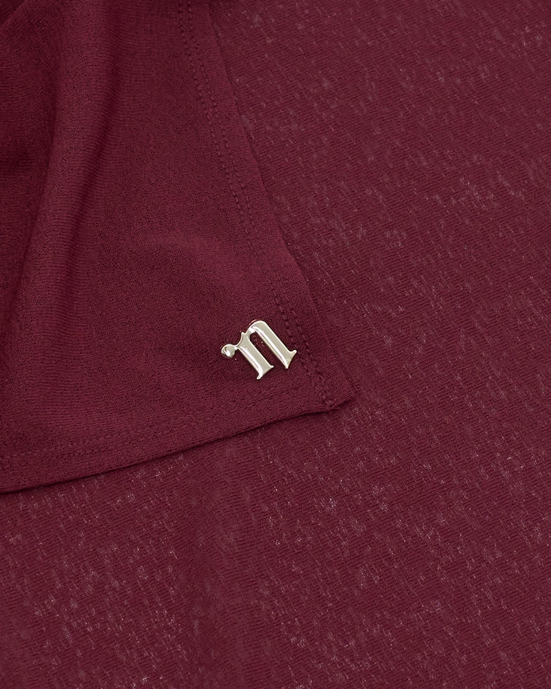 Image of X-PRESS TEXTURED JERSEY SHAWL - DARK RED